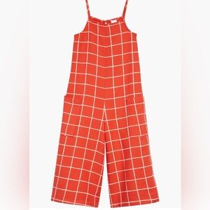 Open Edit Kids’ Printed Wide Leg Organic Cotton Jumpsuit